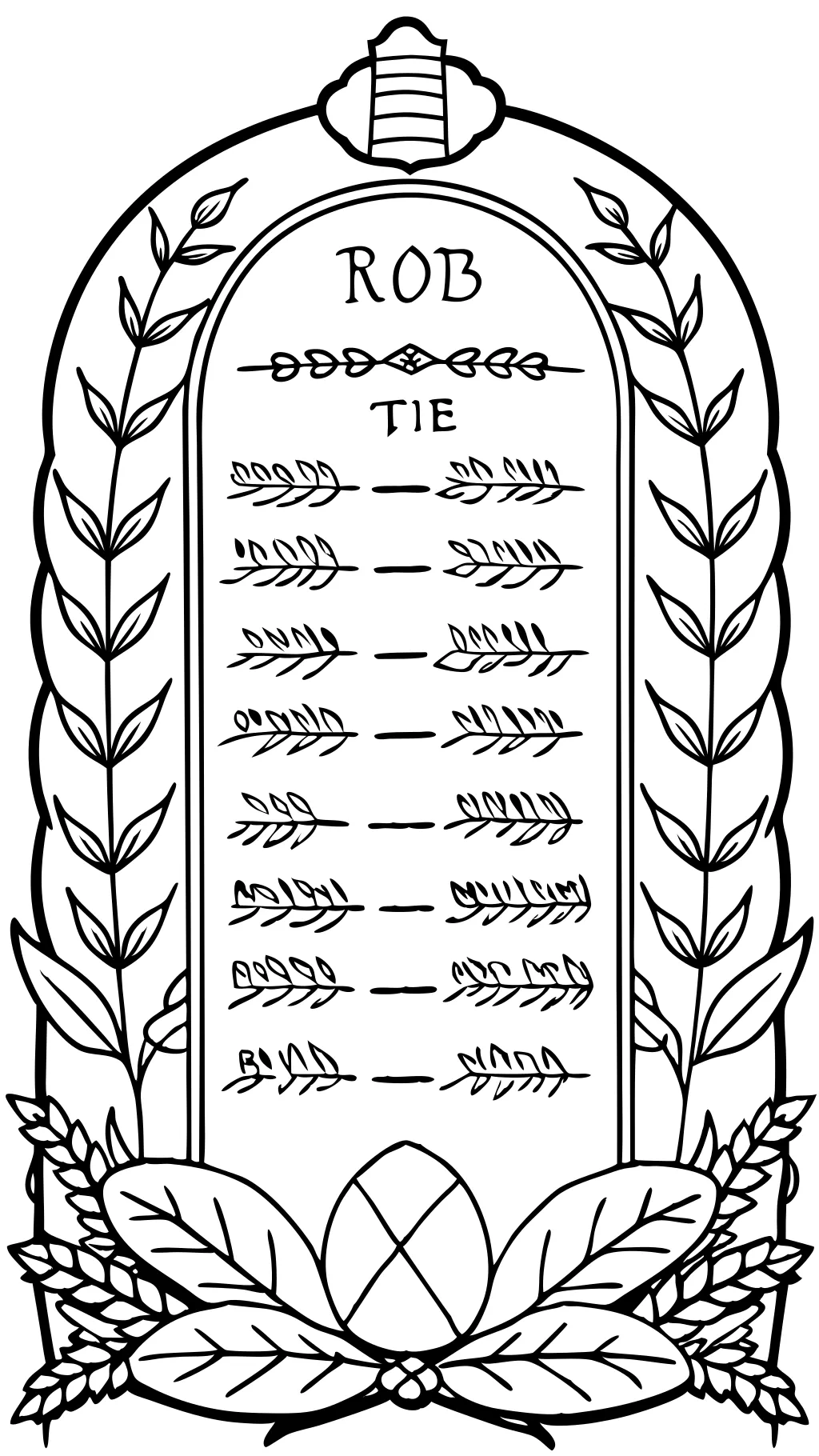 10 commandments coloring pages